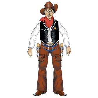 Bewegliche Dekoration "Cowboy" 140 cm