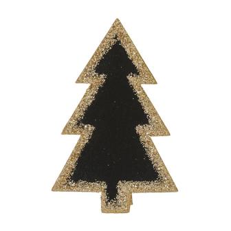 Deko-Klammern "Tannenbaum" 4er Pack -gold