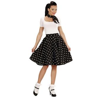 Kostüm-Set "50s Lady" 2-tlg.-schwarz mit weißen Punkten