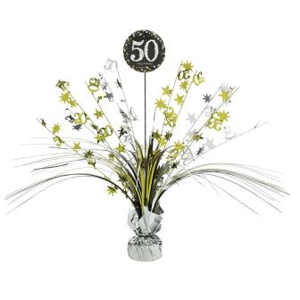 Tischdeko Fontäne "Funkelnder Geburtstag 50" 46 cm