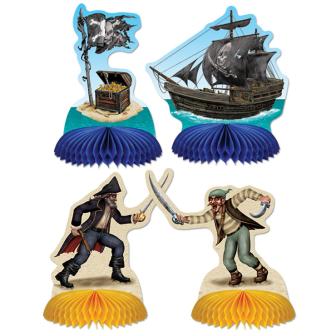 Tischdeko Piratenleben 14 cm 4er Pack 