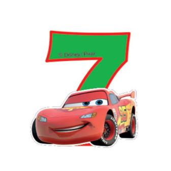 Zahlenkerze "Disney Cars" 6 cm-7