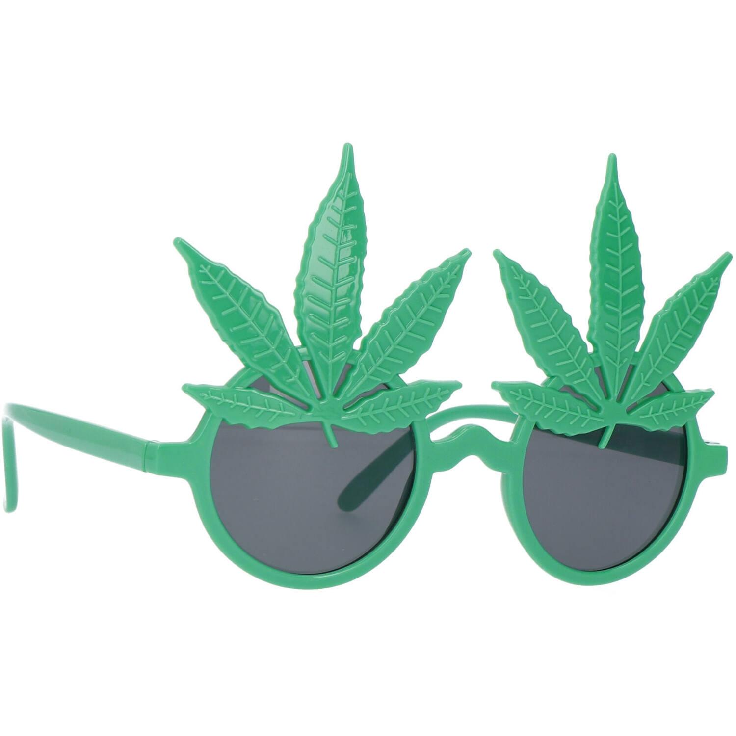 Grüne Partybrille kaufen bei günstig Cannabis-Blätter