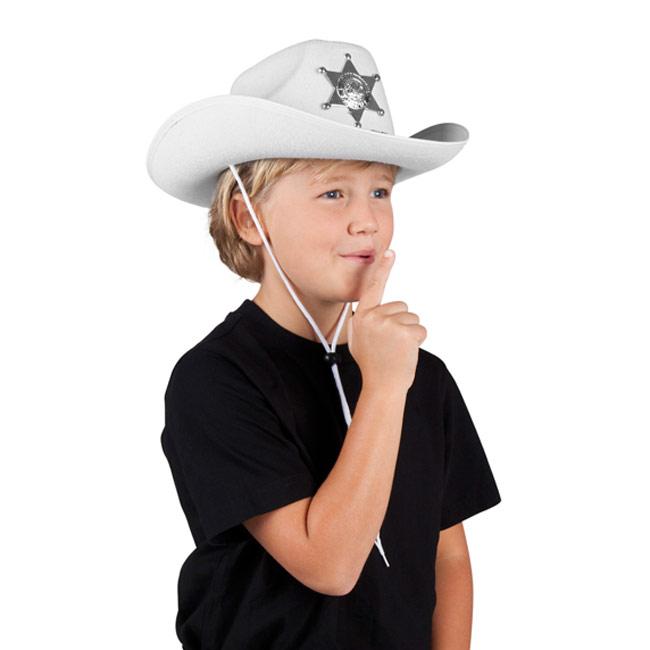 Weißer Kinder-Hut Cowboy günstig kaufen bei PartyDeko.de