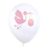 Luftballons "Edle Babyparty" 8er Pack-rosa